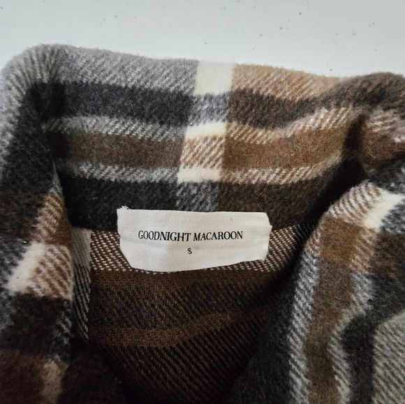 Goodnight Macaroon Isabelle Plaid Flannel Shirt Women’s Small - Picture 7 of 8